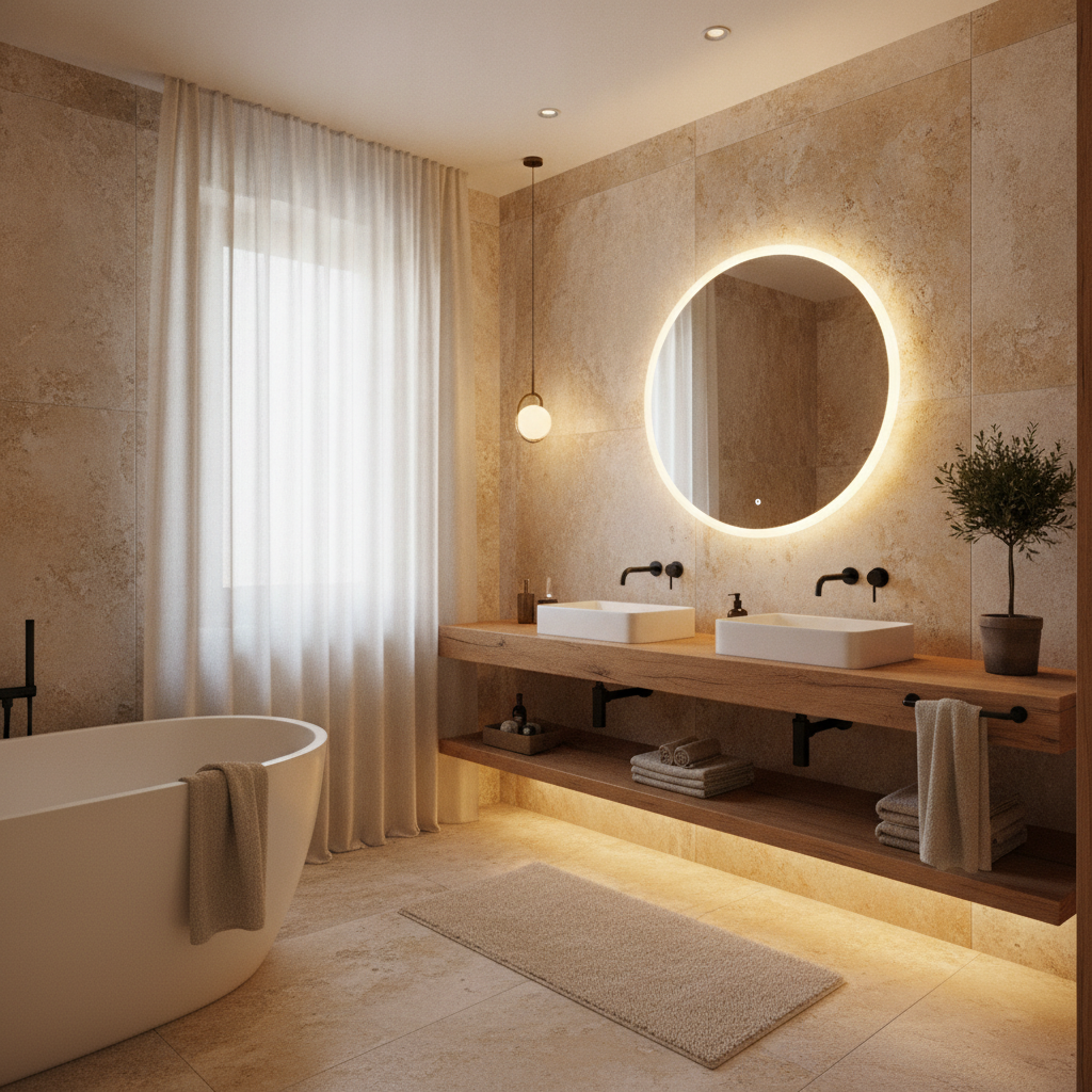 Warmes Badezimmer
